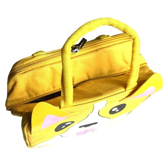 Giraffe Creation Kids Lunch Bag Insulated Cooler Dog Design 8in x 9in Yellow - Picture 3 of 10